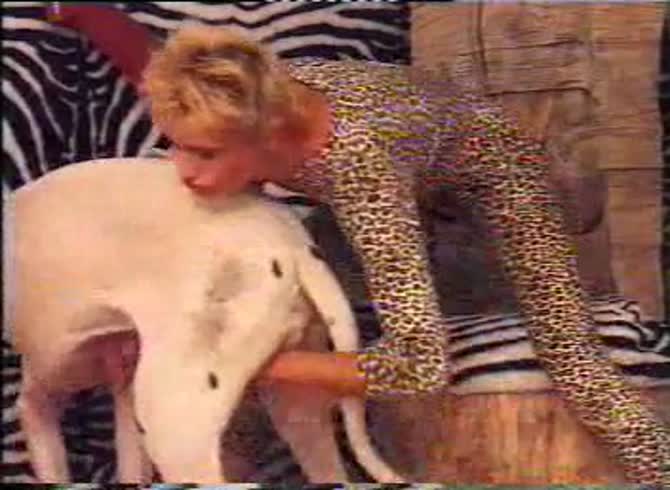 Video :Girl masturbating a dog dick until dog orgasm